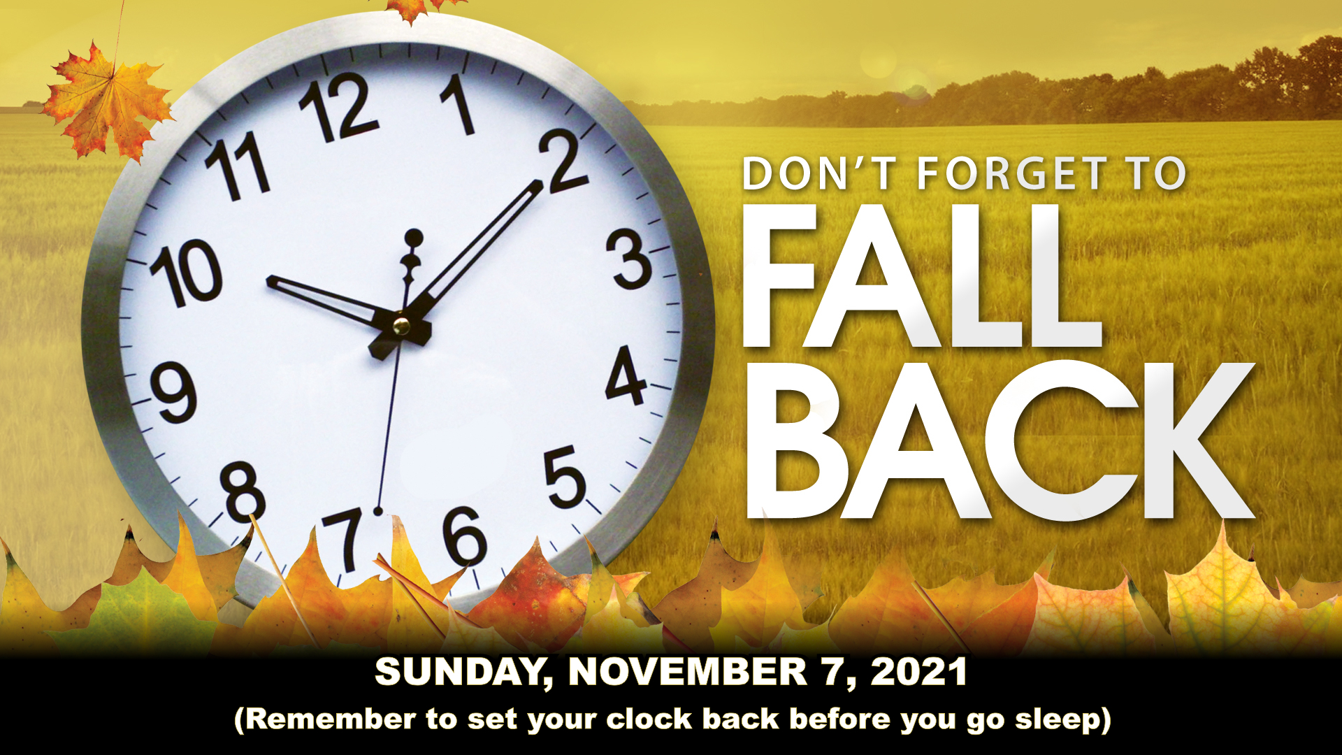 Daylight Savings Time Ends – Christian Joy Center