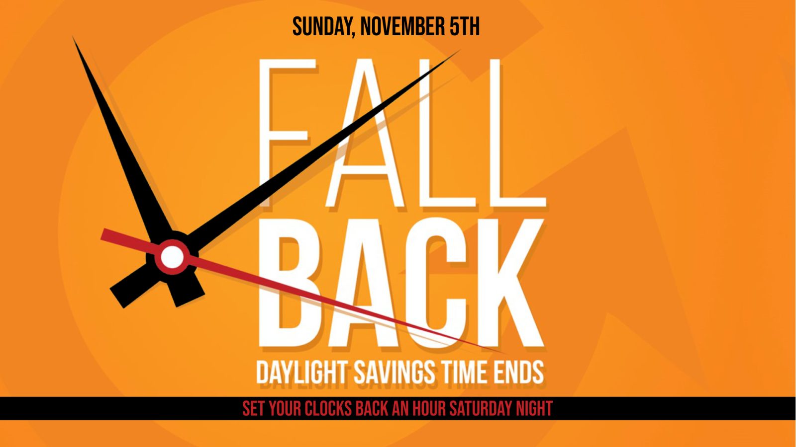 When does daylight savings time end and when do clocks 'fall back